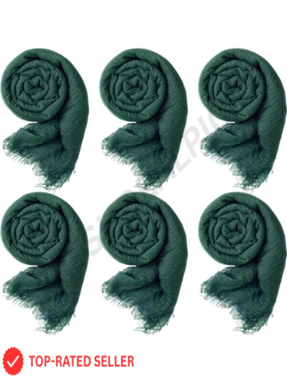 Women's Cotton Linen Scarf Set 6 Pcs Oversized Wrap Shawl